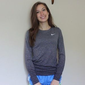 Nike Element Gray Dry-Fit Running Top